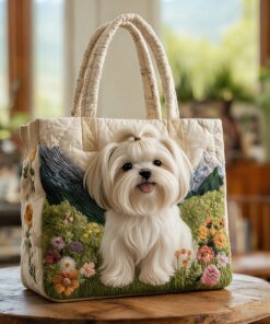 3D Printed Quilted Tote Bag – Cute Lightweight Shoulder Bag for Travel, Beach & Everyday Use