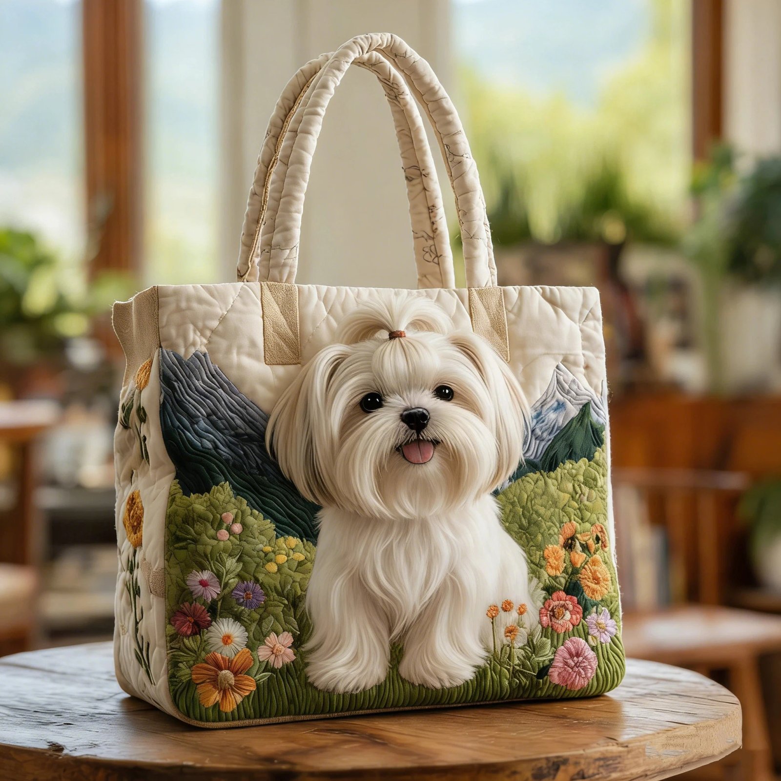 3D Printed Quilted Tote Bag – Cute Lightweight Shoulder Bag for Travel, Beach & Everyday Use