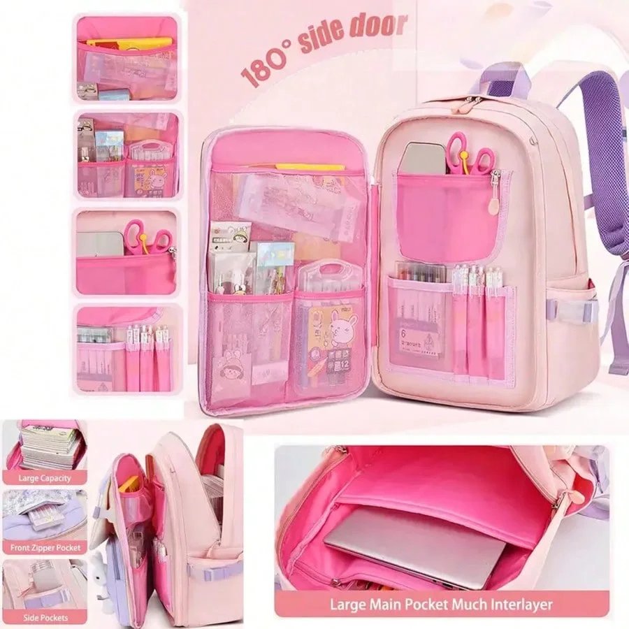 🎒 Cute Large-Capacity School Backpack ✨ Reflective & Lightweight