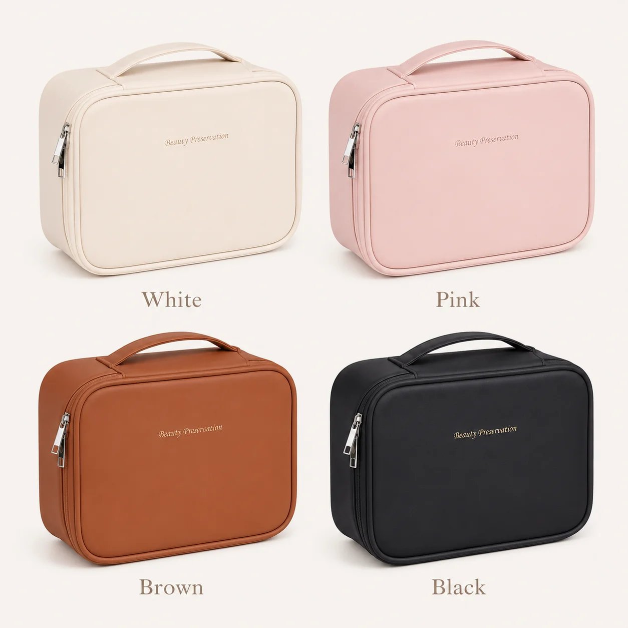 Large Capacity Portable Makeup Bag with Detachable Brush Panel Large Capacity Portable Makeup Bag with Detachable Brush Panel