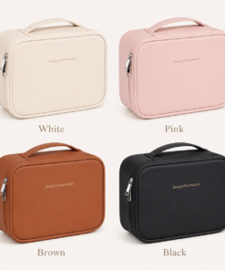 Large Capacity Portable Makeup Bag with Detachable Brush Panel - Image 7