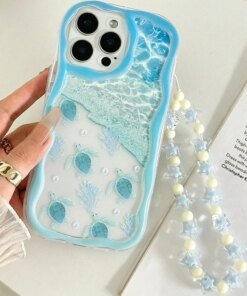 Alternative view of New 2026 Coastal Turtle Beaded iPhone Case