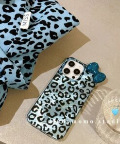 Alternative view of Leopard Sparkle Bow iPhone Case