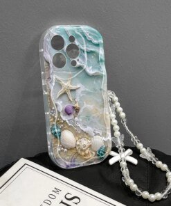 Alternative view of Beach Seashell Starfish Pattern Phone Case For iPhone